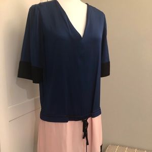 Diane Von Furstenberg color block dress size 6